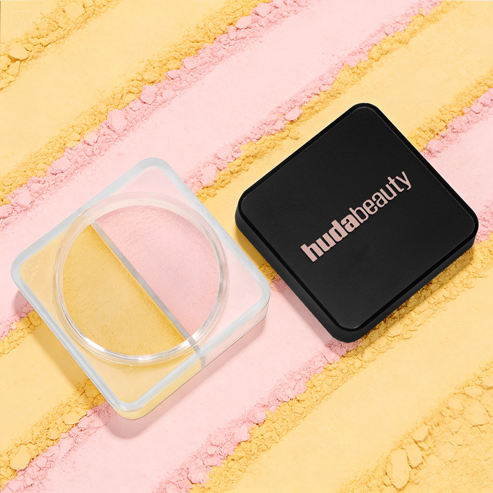 HUDAbeauty 2-in-1 Easy Bake Loose Powder Dual Shade Baking Setting Powder with Long-Lasting Oil Control Lightweight Matte Finish Ideal for All Skin Ty