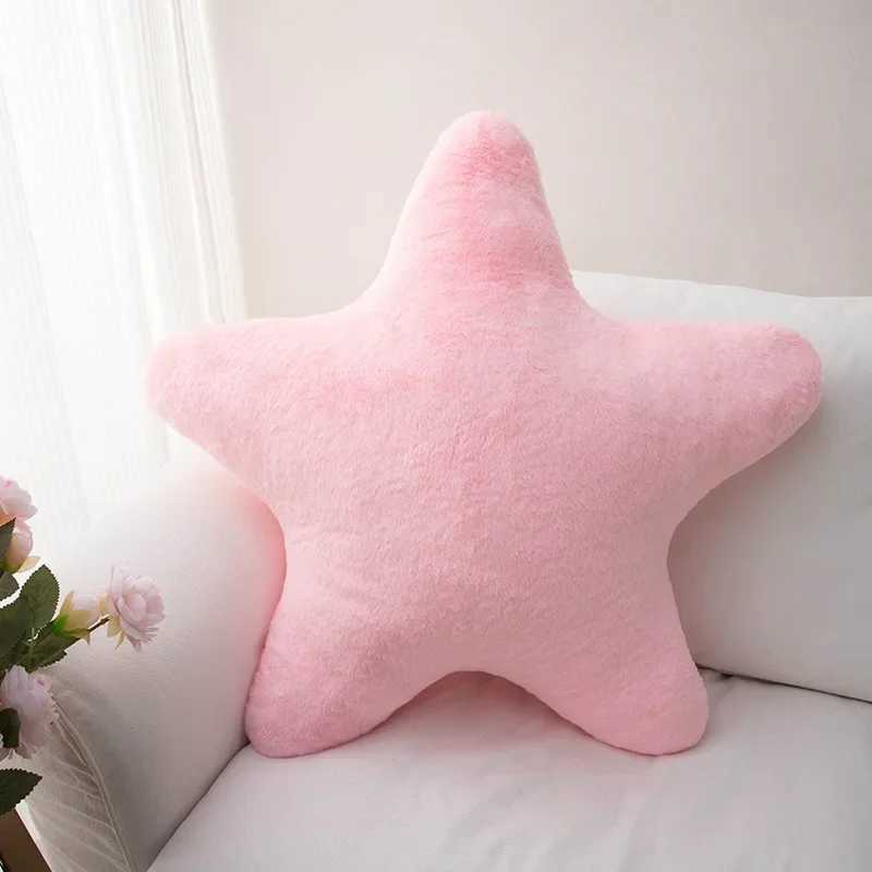 Adorable Star Pillow Fluffy Star Pillow for Sofa Bed Decoration Soft Pentagram Shape Stuffed Toy Cute Gift for Girlfriend Kids H260323
