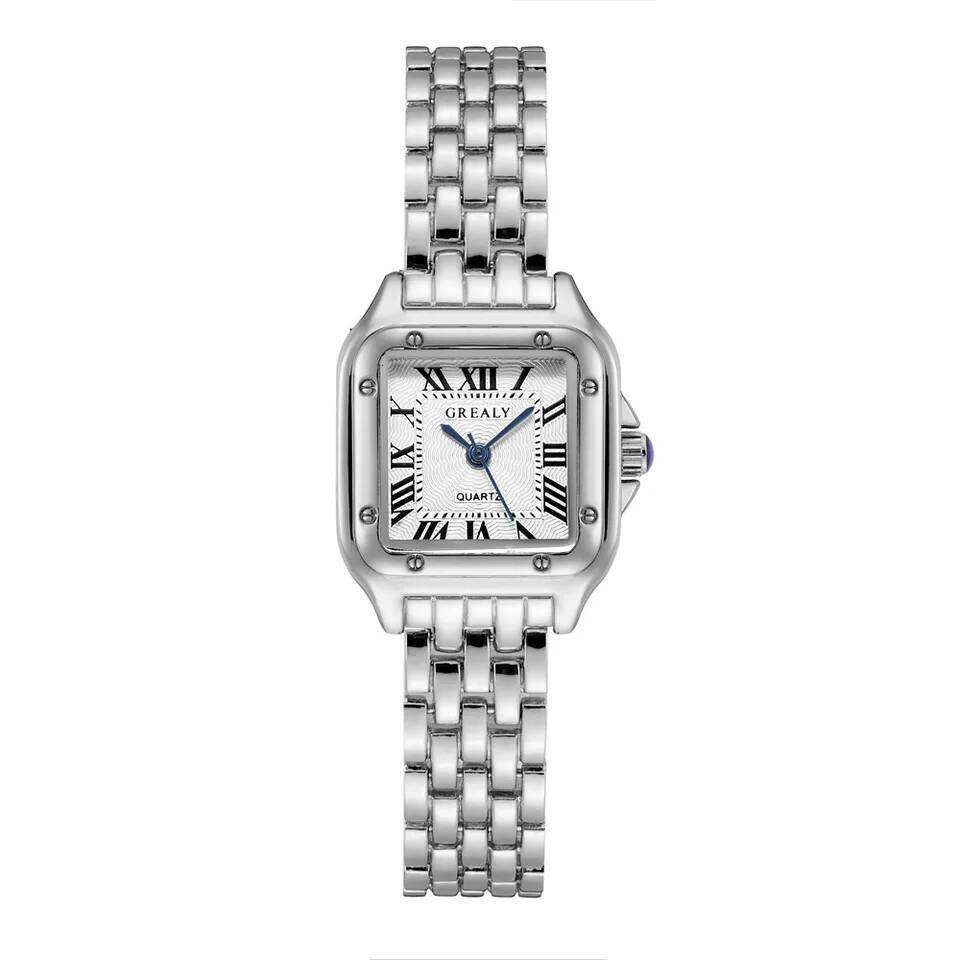New Luxury Women Fashion Square Wristwatch Casual Quartz Simple Rhinestone Ladies Clock Relogio Feminino Woman Watch 26Y0323