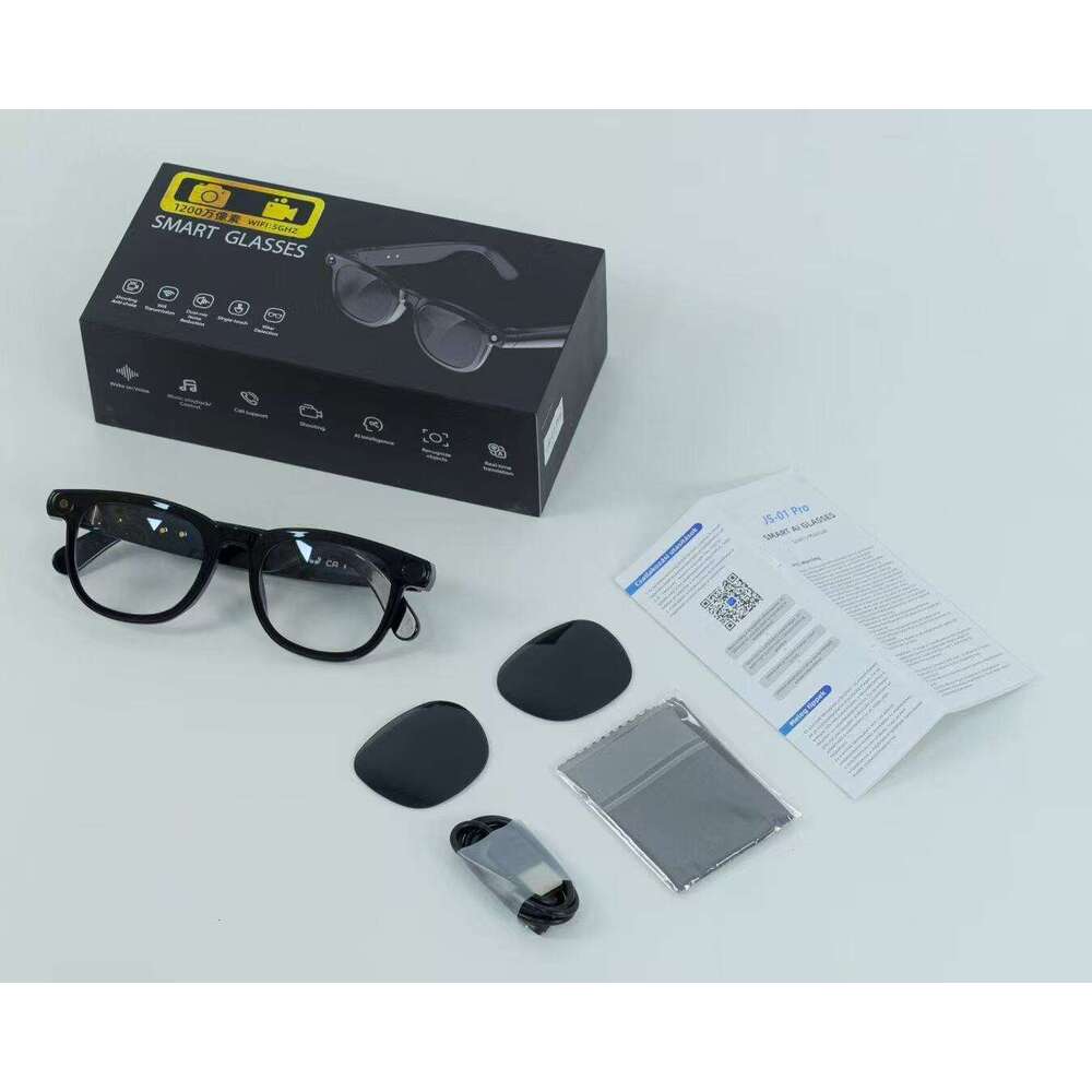 JS01PRO Smart AI Glasses 12MP HD Camera, AI Real-Time Translation, Bluetooth Hands-Free Call, POV Video Recording, Outdoor Wearable Device CKS