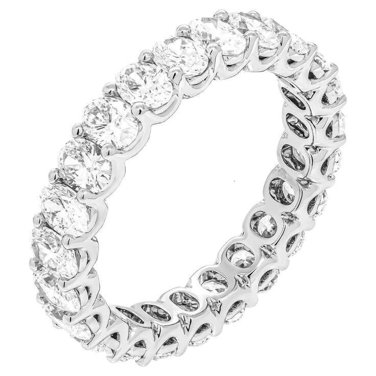 Cheap IGICertified 14K Oval Eternity Lab Grown Diamond Band Engagement Rings Price