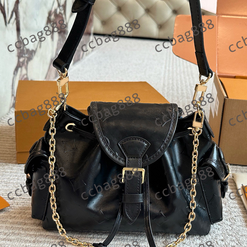 Ladies Designer Old Flower M25554 Odyssee Cruise Excursion Shoulder Bag Drawstring Bag With Double Flap Pockets Large Capacity Handbag 27x17x12cm Jumbo Purse