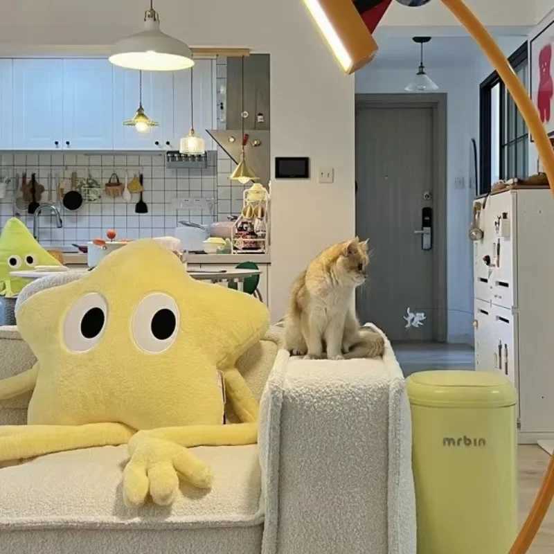 Pink Star Flower Pillow 160cm Stuffed Cute Giant Long-legged Sofa Gift Birthday Cushion Plush H260323