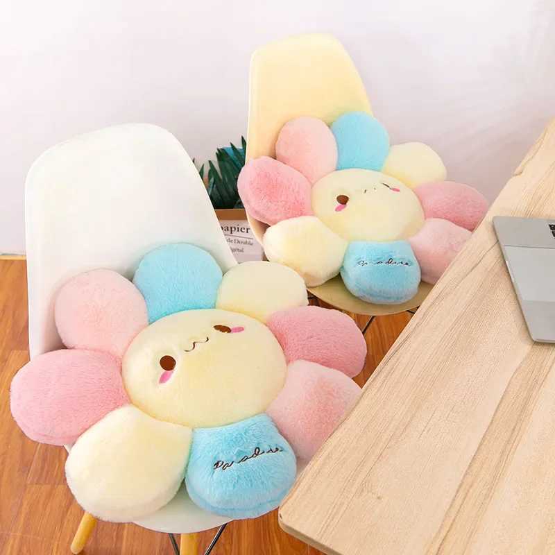 45cm Cute Colorful Round Sunflower Cushion BedroomLiving Room Office Cushion Birthday Gift Floor Cushion Murakami Pillow H260323
