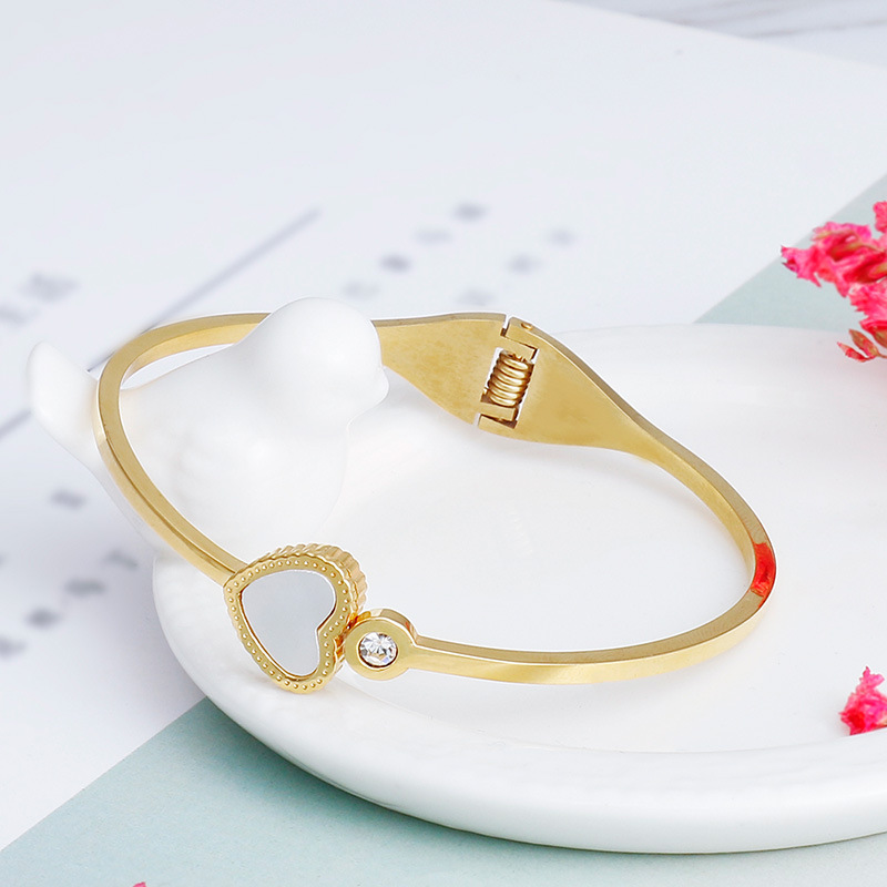 Fashion Women Girls Silver Gold Stainless Steel Nail Wable Circle Bangle Bracelets Jewelry A Gift