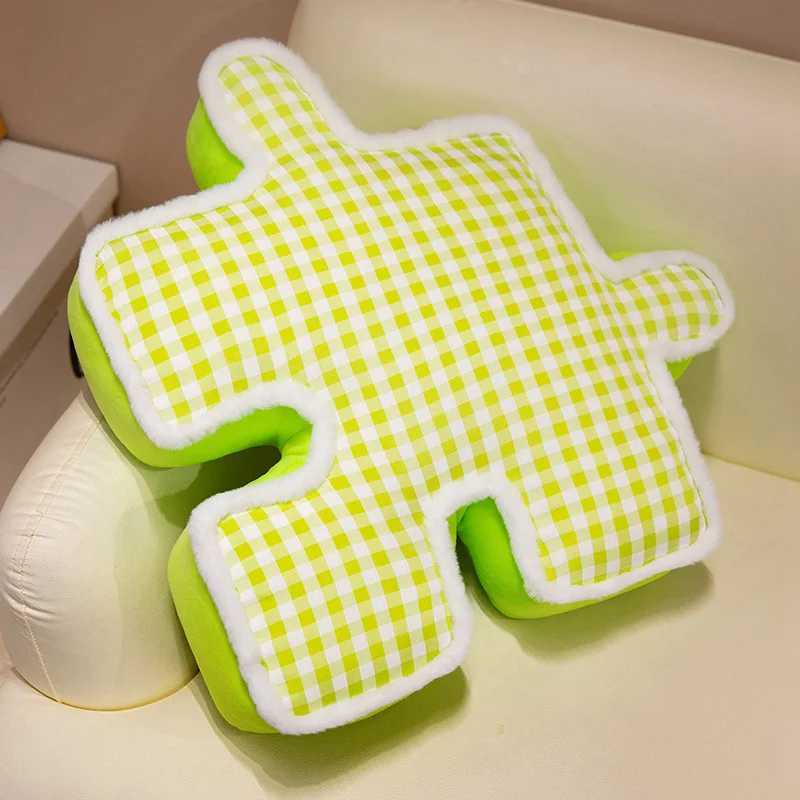 Adult Puzzle Plaid Pillow Creative Cushion For Bedroom Bed Sofa Living Room Bay Window Office H260323
