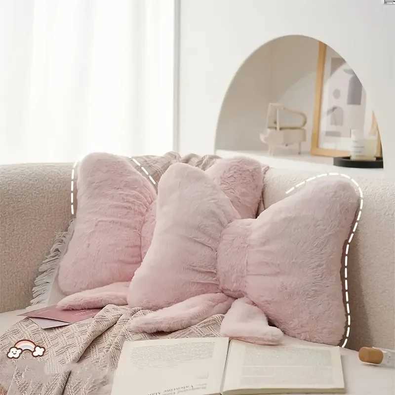 1pcs Soft Bowknot Pillow Perfect for Bed Sofa Decor Gift Idea for Halloween Easter Christmas Room Decoration H260323