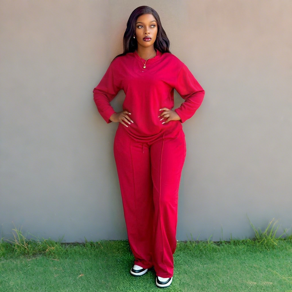 Women's Yoga Sets Fashion Casual Long Sleeves Pullover Tops Wide-Leg Long Pants Two-Piece Set Plus size Tracksuits With Drawstring Sports Clothin