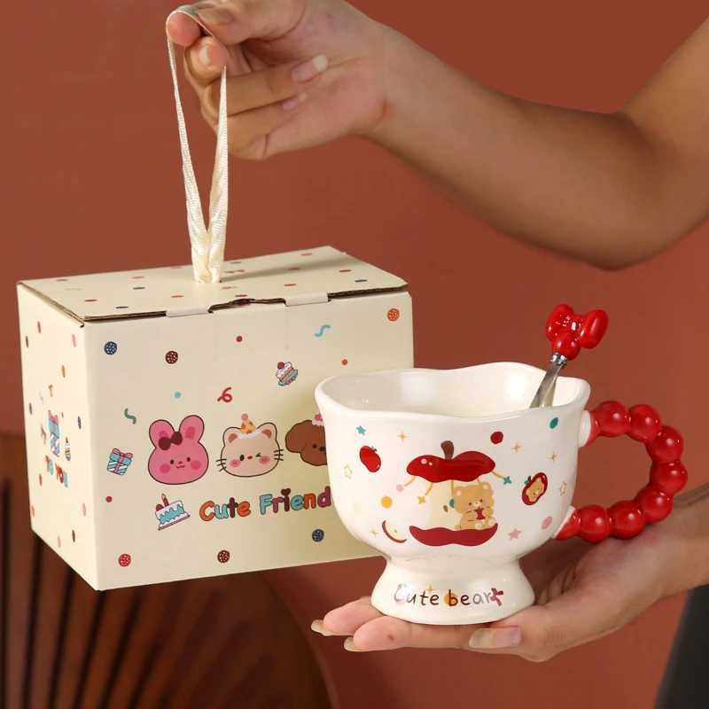 Ceramic Cups High Appearance Level Mugs Couple Water Cups Coffee Cups D260323