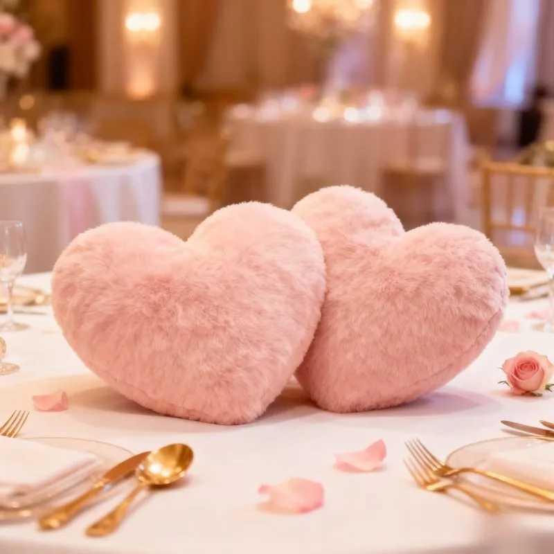 Heart Shaped Cushion 30x40cm Soft Pink Pillow Perfect Gift for Valentines Day Anniversary Adds Sweet Comfort and Back Support H260323