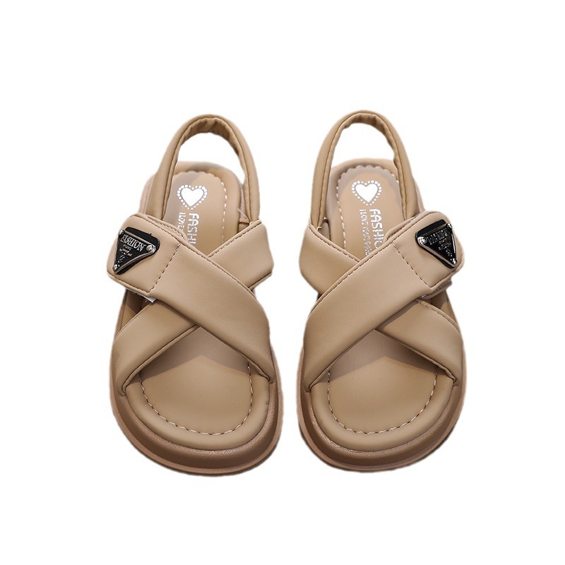 Kids Sandals Summer New Casual Children Sandals Girls Flat Shoes Fashion Casual Non Slip Toddler Student Beach Shoes Size US7C-US4Y 23-36 K02099