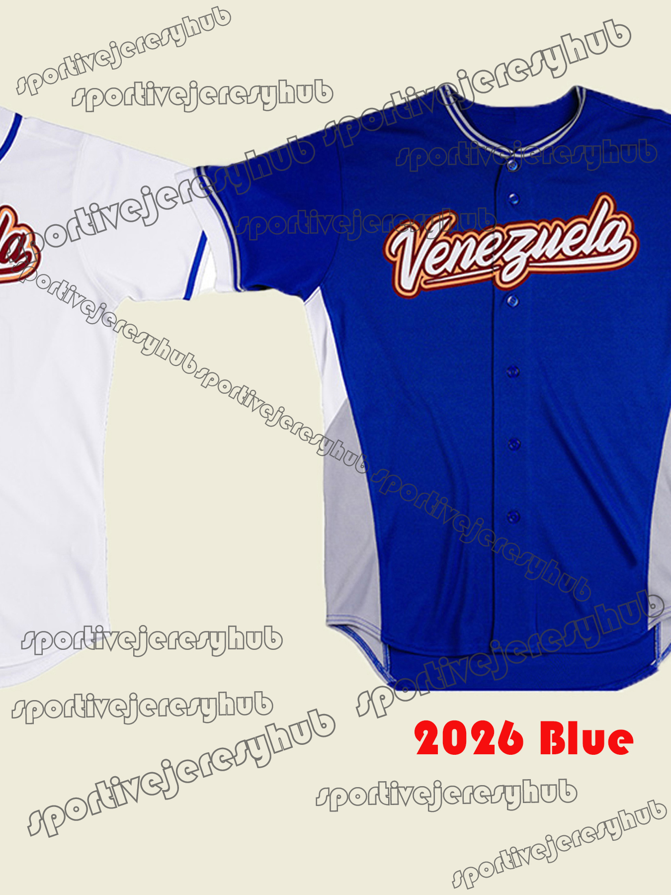 2026 Venezuela Custom Baseball Jersey Stitched Acuna Jr. Arraez Suarez Gimenez Contreras Chourio Contreras Torres Machado Rodriguez