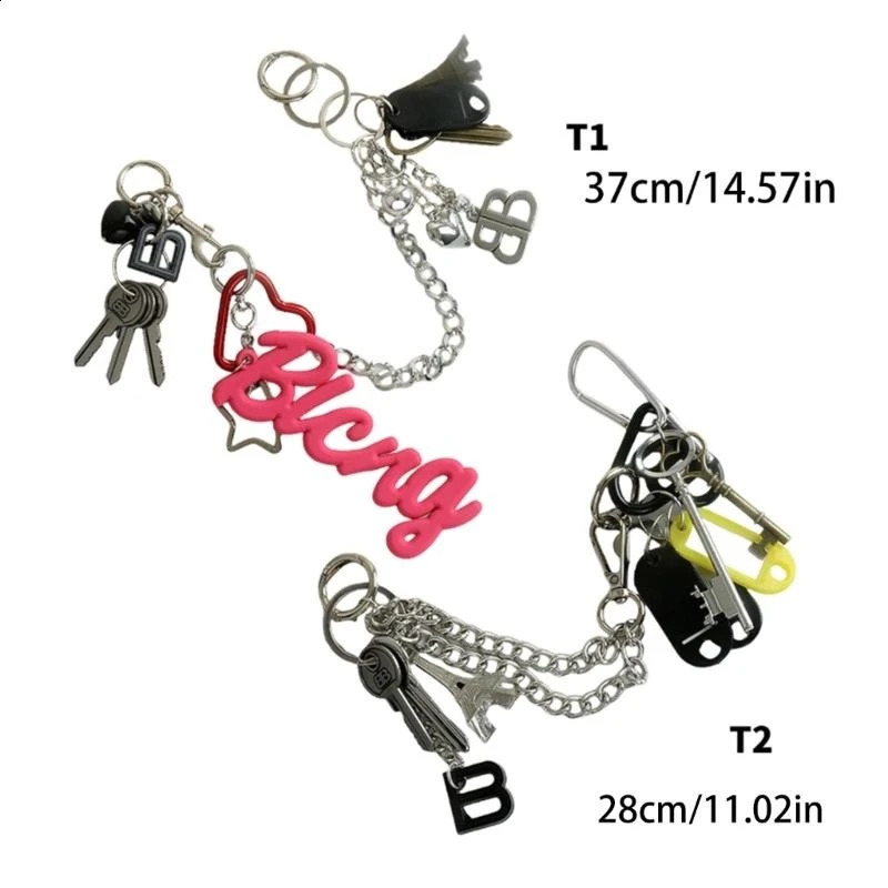 Soft Silicone Key Chain Portable Silicon Keyring Pendant with Artistic Graffiti for Trendsetters P9YF 260323