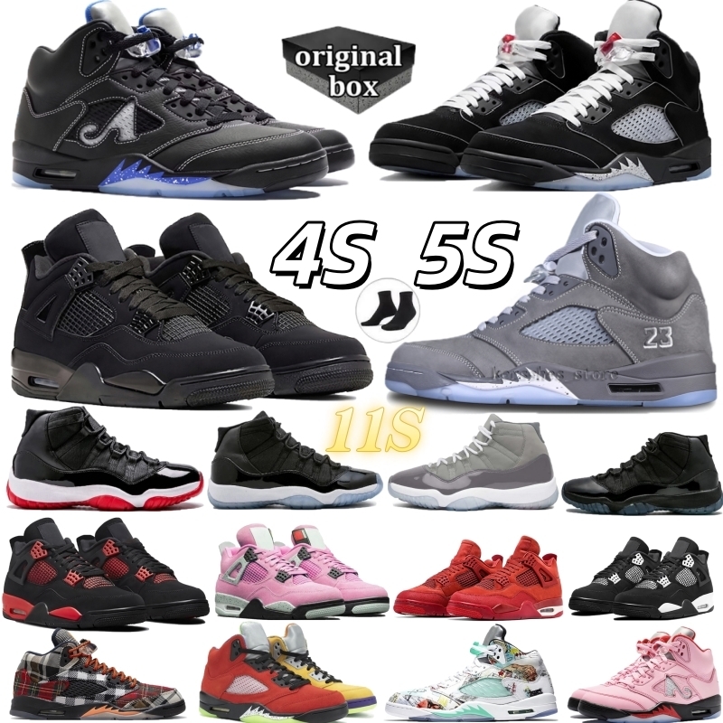 Designer Basketball Shoes J5 and J11 for Women Military Sail Red Black cat J4 Cement Yellow Thunder White Oreo Cool Grey Gamma Blue 11S wolf gray 5S Seafoam Men With Box