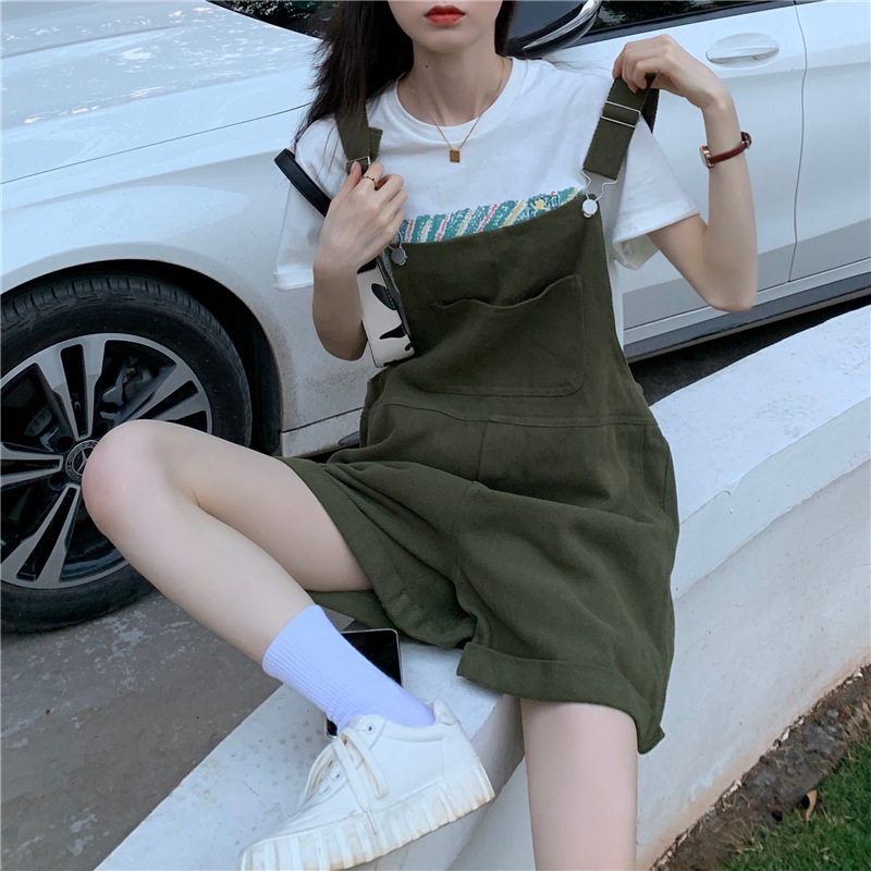 Youthful Overalls For Women New Solid Color Design Short Overalls For Petite Women Spring/summer Designer Pants Trendy One-piece