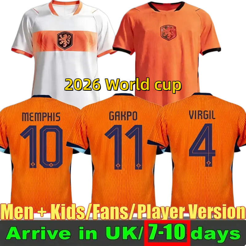 2026 world cup Netherlands jersey 26 27 Dutch jersey Holland retro Soccer Jersey Bergkamp ROBBEN vintage National Team football tops Shirt Kids Kit MEMPHIS GAKPO
