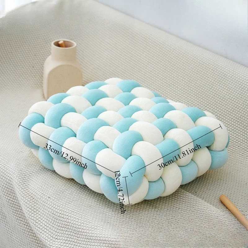 Floor Futon Seat Cushion Detachable Butt Cushion Twist Woven Cushion Tatami Mat Lazy Sofa Yellow Throw Pillow Back Cushion H260323