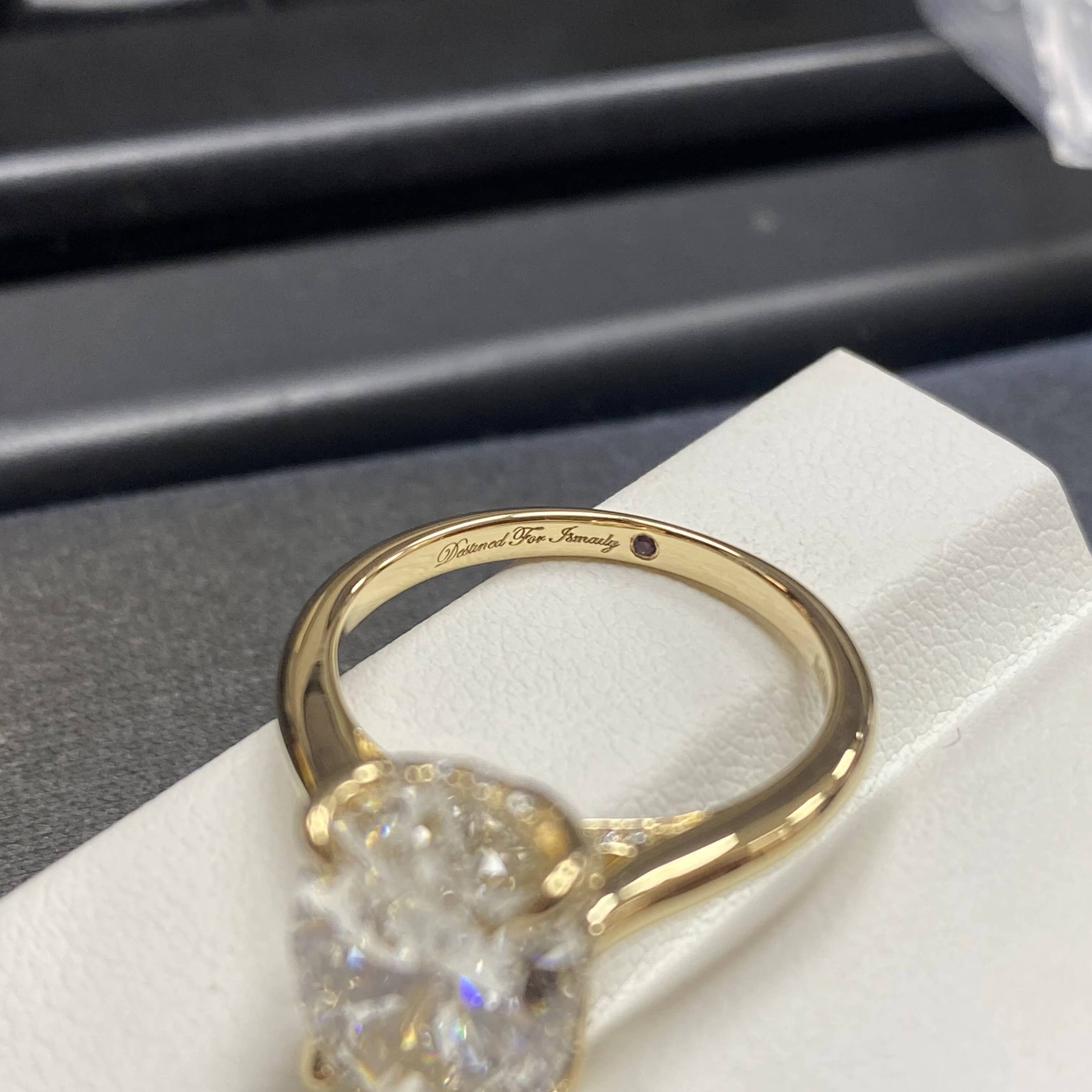 Valentines Day Pigeon Egg Solitaire Ring Oval Cut 2CT 3-5CT 18K IGI Certified CVD Lab Grown Diamond Ring for Engagement Wedding