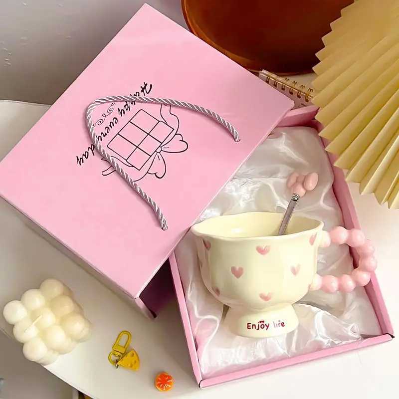 Equiste Ceramic Cup As Gift for Girls - Water Cup Pefect Travel Companion Cup Coffee Cup for Breakfast Milk H260323