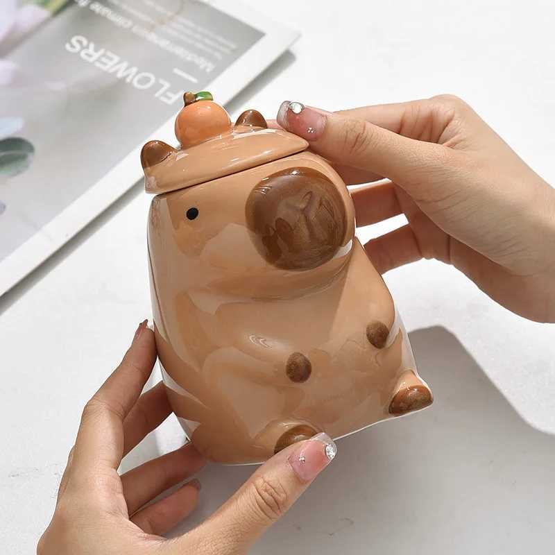 Capybara Ceramic Mug Cute Coffee Cup for Office Home Use Kawaii Large Capacity Water Cup Drinking Gift for Christmas Birthday D260323