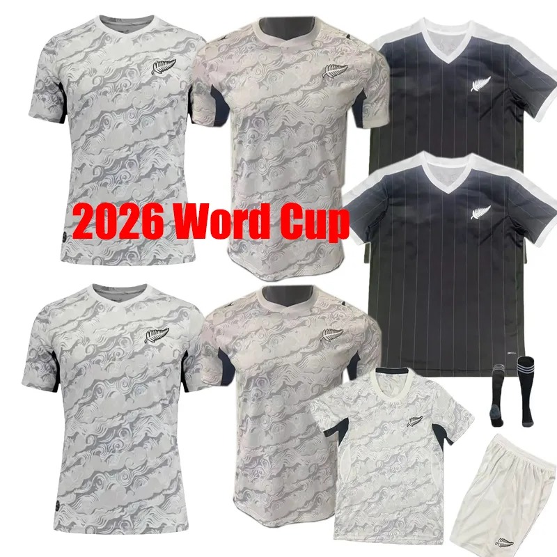 26 27 New Zealand world cup Soccer Jersey CHRIS WOOD BEN WAINE ANDRE DE JONG RYAN THOMAS SARPREET SINGH 2026 Home Away Football Shirt Adult Uniforms