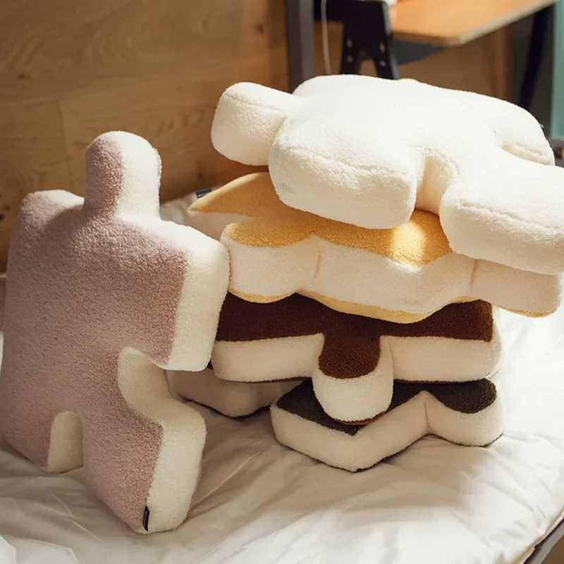 Fashion Stuffed Creative Puzzle Shaped Pillow Modern Spliceable Cushion Throw Pillow Living Room Waist Cushion Home Decoration H260323