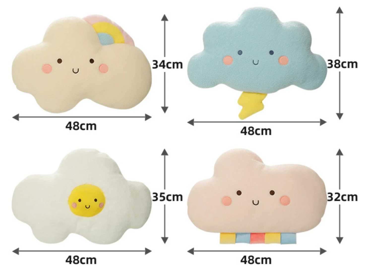 Cute cloud shaped pillow sofa car chair seat cushion office nap pillow childrens room home decoration birthday gift cute pillow H260323