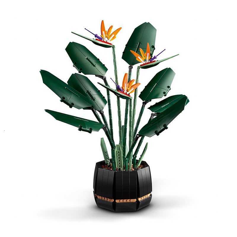 Assembled building blocks 10289 Bird of Paradise streirenia flower creative flowerpot building block toy for boys and girls X260323