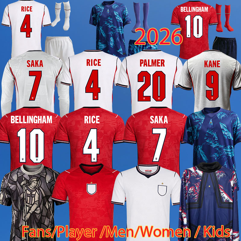 3XL 4XL 2026 world Cup BELLINGHAM KANE ENGLANDS Soccer Jerseys SAKA 25 26 Player Version MOUNT GORDON Football Shirts GALLAGHER FODEN kids Women equipment kit