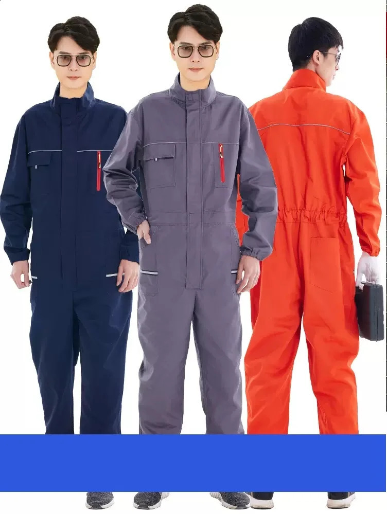 Mens Work Clothes Jumpsuit Hi Vis Labor Protection Clothing Welding Suit Car Repair Shop Technicians Large Size Overall 260323