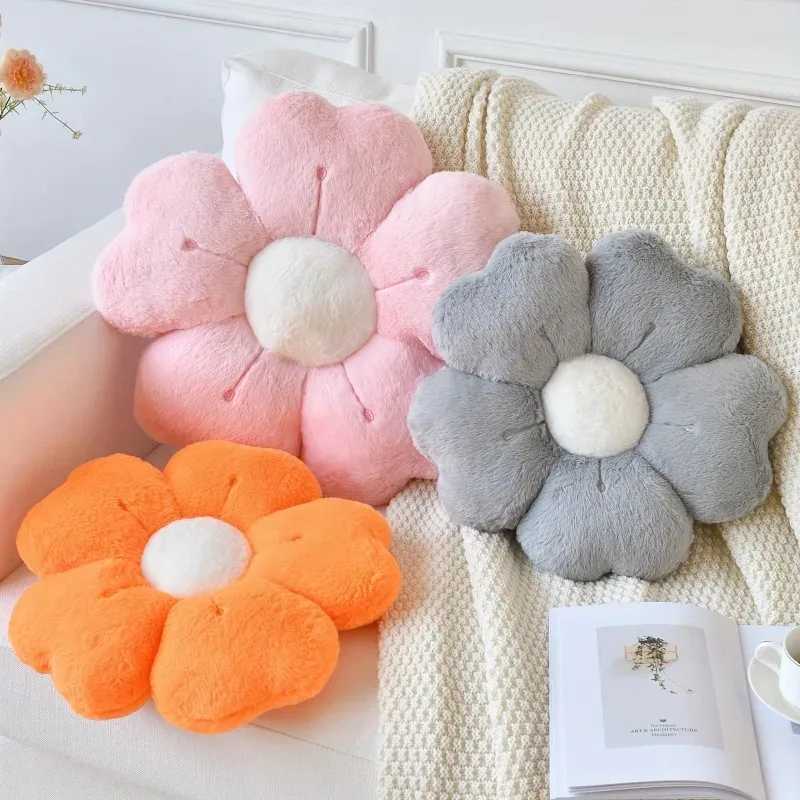 Cute Flower Plush Cushion Soft Throw Pillow for Sofa Bed Chair and Floor Home Decoration H260323