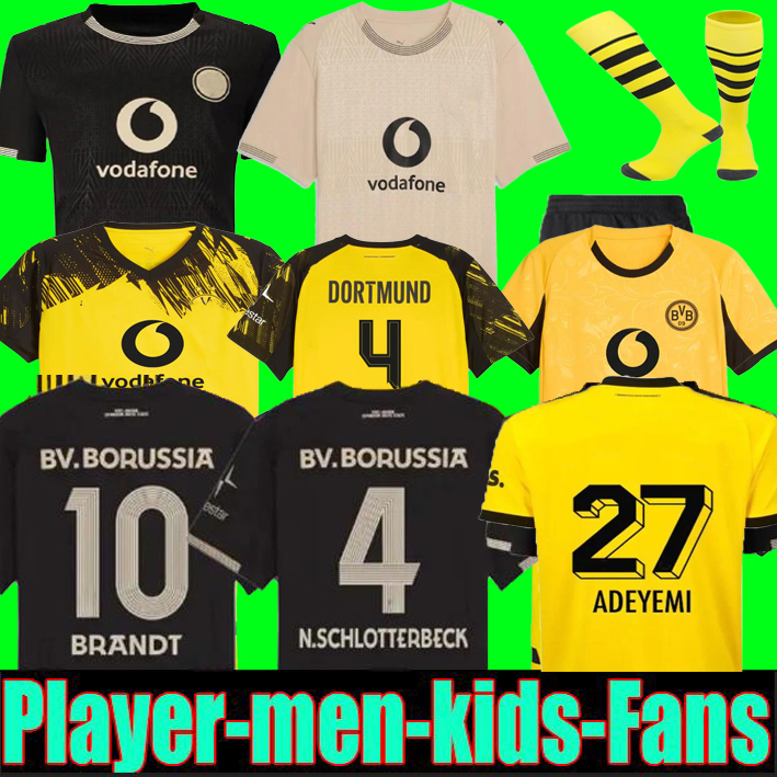Dortmunds Sondertrikot 100 Jahre Rote Erde 26 27 Soccer Jerseys BVBs 2026 SABITZER Football Shirt ADEYEMI BRANDT All Black MOUKOKO MALEN JOBE Men Borussias Trikots