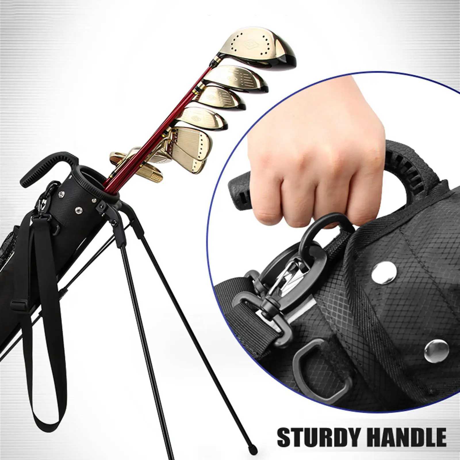 Lightweight Golf Stand Bag Pitch and Putt Bag Golf Gun Bag Waterproof Golf Bag Training Practice Range Equipments Accessories D260323