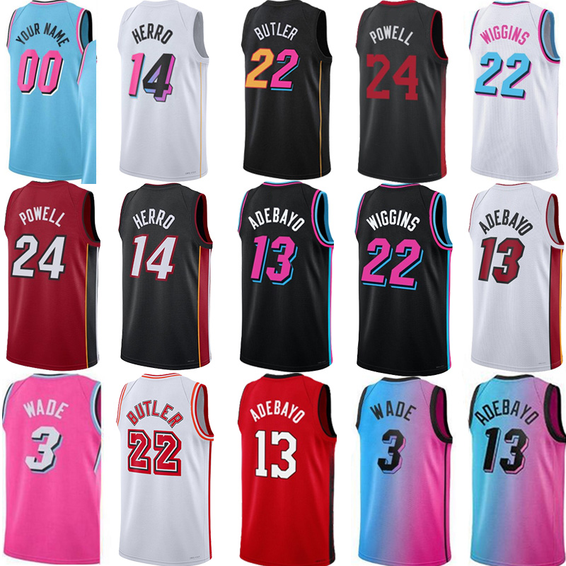 MIA miami heats City Basketball Jerseys Norman Powell Bam Adebayo Jaime Jaquez Tyler Herro Andrew Wiggins Simone Fontecchio Dwyane Wade Jersey James Custom