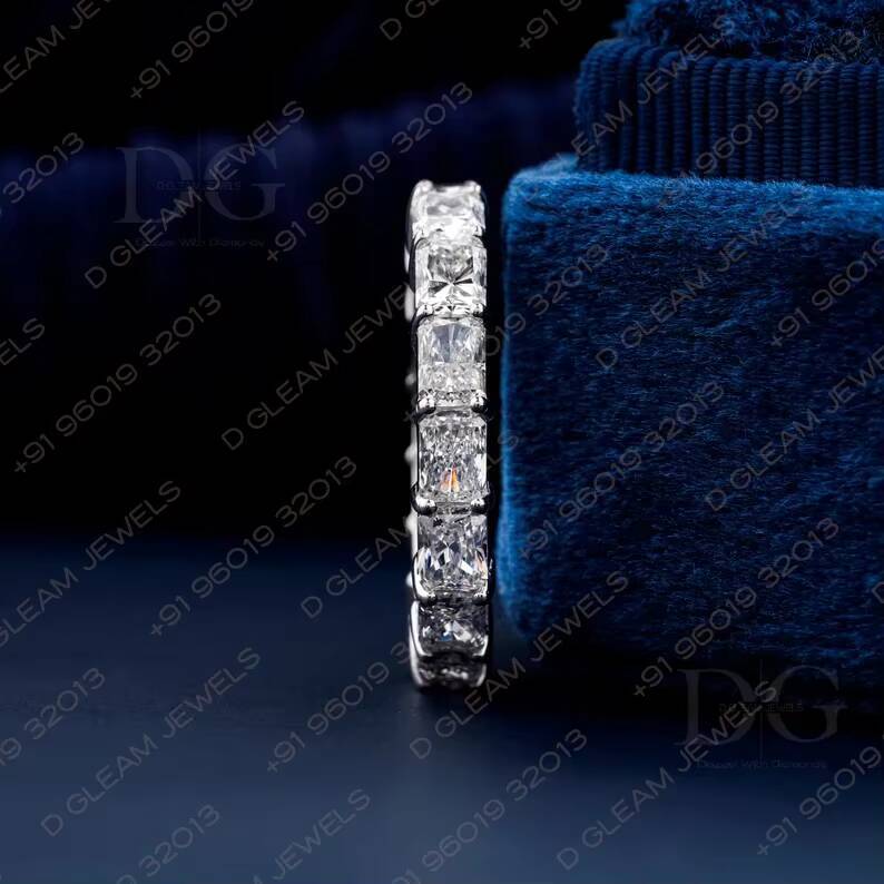 320 CT Radiant Cut Lab Grown Diamond IGI Certified Yellow Gold Wedding Anniversary Bridal Ring for Party Gift