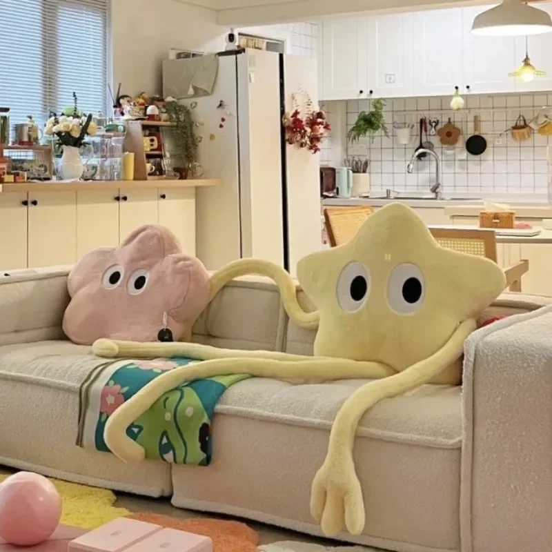 Pink Star Flower Pillow 160cm Stuffed Cute Giant Long-legged Sofa Gift Birthday Cushion Plush H260323