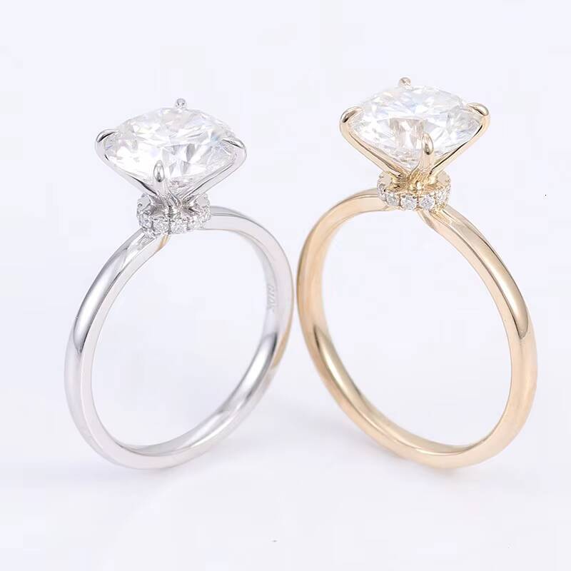 Promotion Factory Wholesale Solitarie 1ct IGI D/VVS1 Lab Diamond Ring 10k Gold Engagement Wedding Ring Women Ring Fine Jewelry