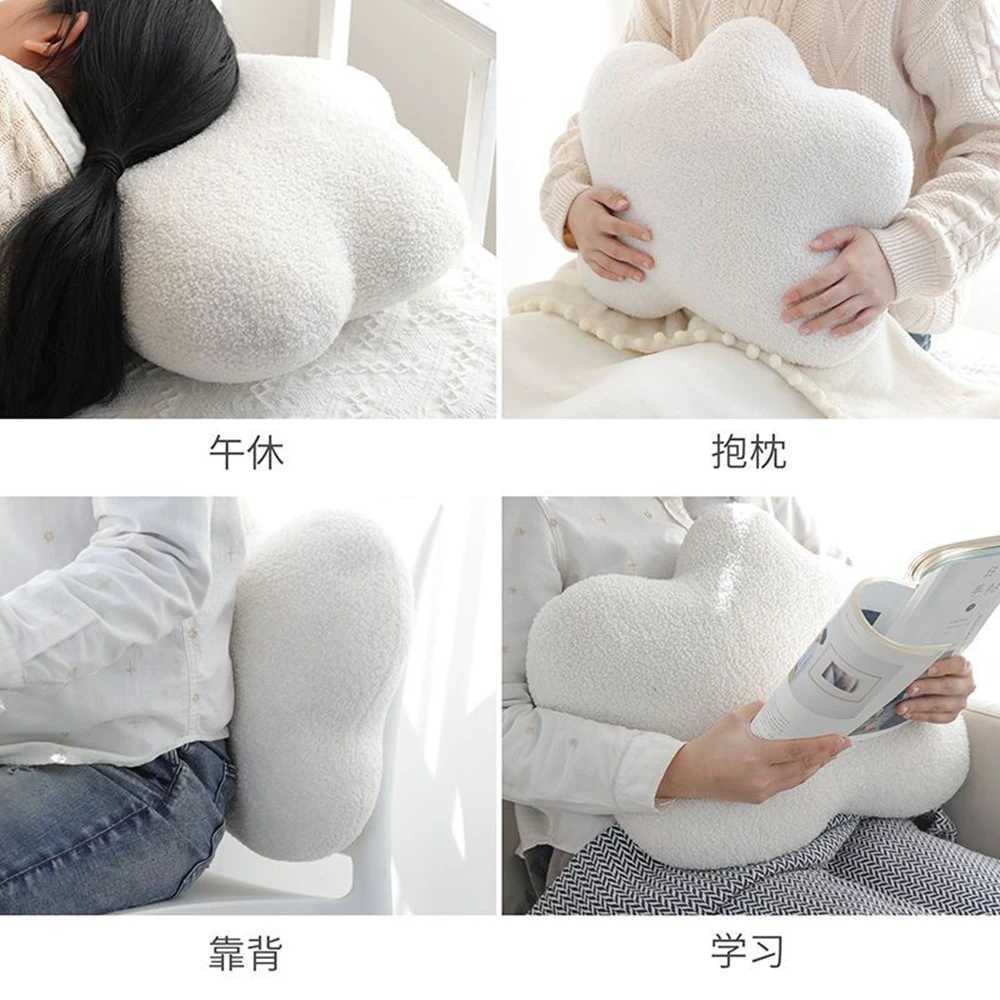 50cm Large Cloud Plush Pillow Chair Cushion Sleep Comfort Pillow Doll Office Waist Doll Send Friends Birthday Christmas Gift H260323
