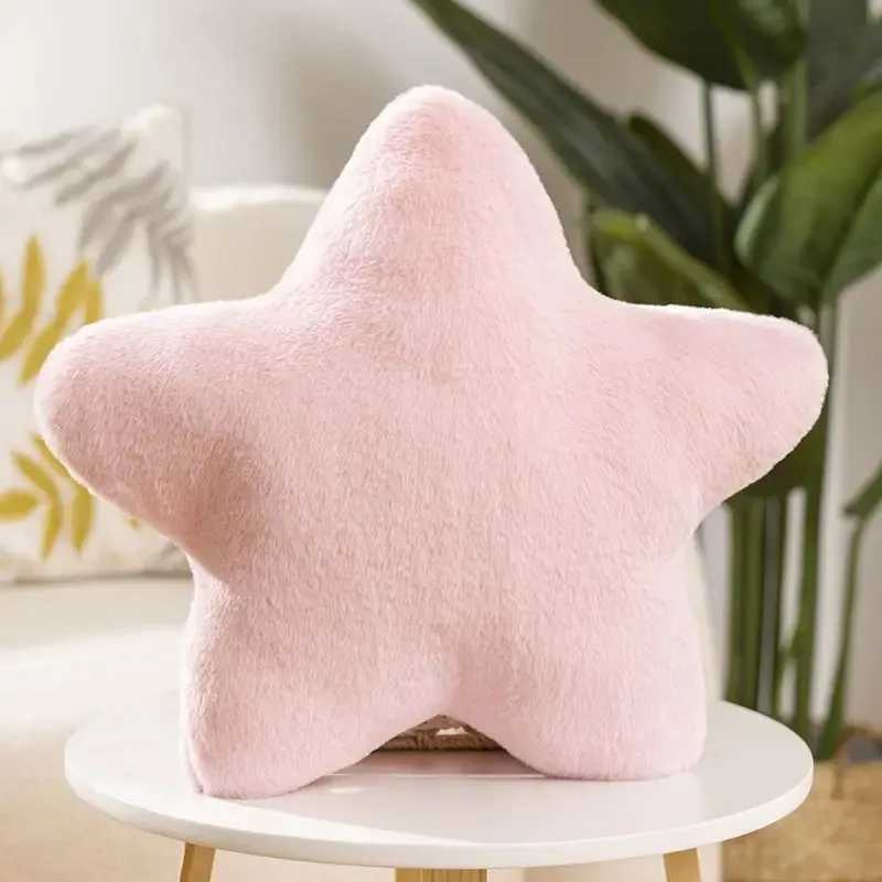 Cute Star Plush Pillow Soft Throw Cushion Home Decor for Kids Bedroom Nursery Living Room H260323