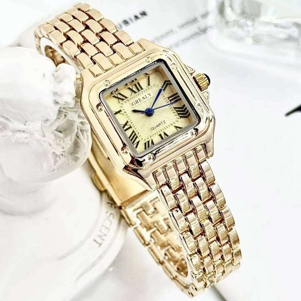 New Luxury Women Fashion Square Wristwatch Casual Quartz Simple Rhinestone Ladies Clock Relogio Feminino Woman Watch 26Y0323