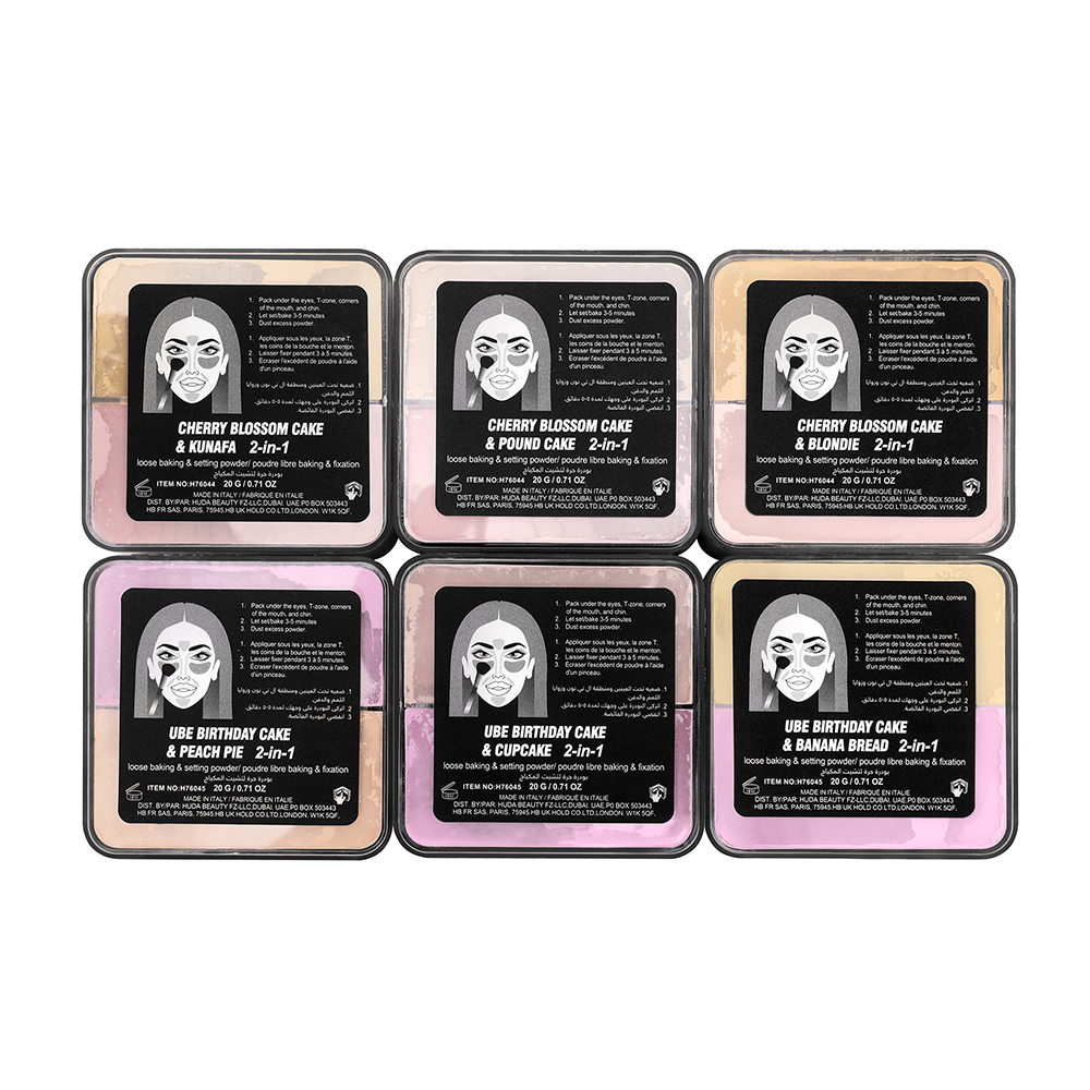 HUDAbeauty 2-in-1 Easy Bake Loose Powder Dual Shade Baking Setting Powder with Long-Lasting Oil Control Lightweight Matte Finish Ideal for All Skin Ty