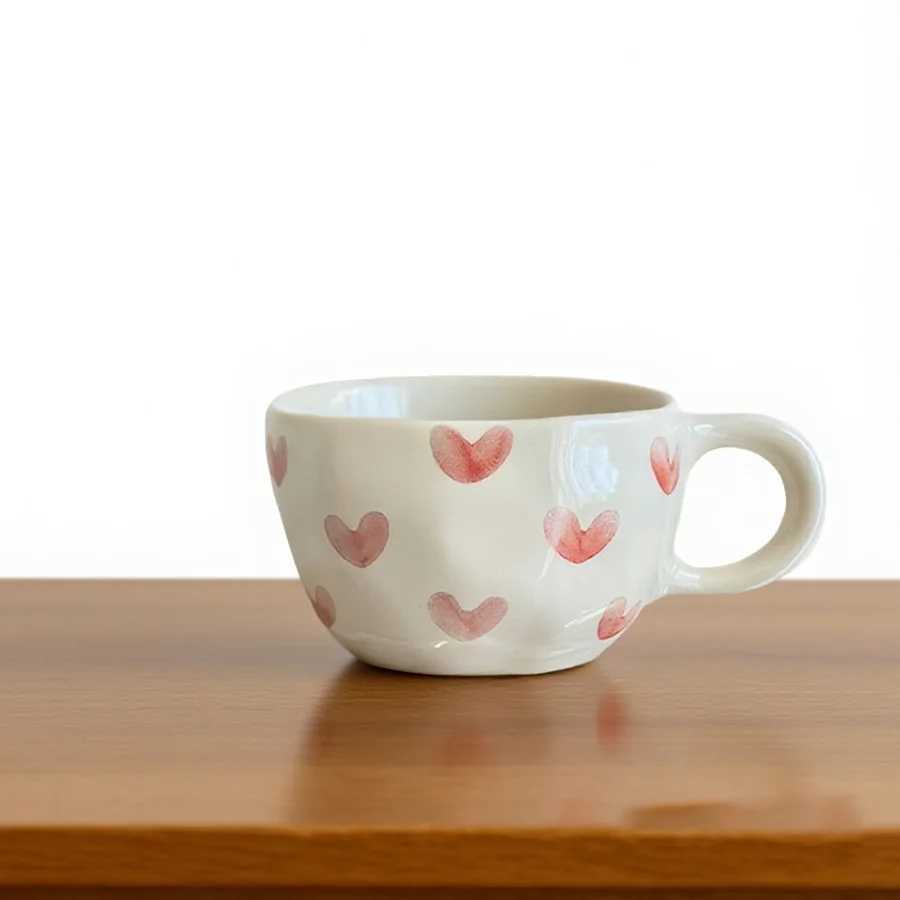 Ceramic cup Coffee cup Water cup Mug Tea cup Cup Minimalist Nordic style For brewing tea With handle Engraving available Made-to H260323