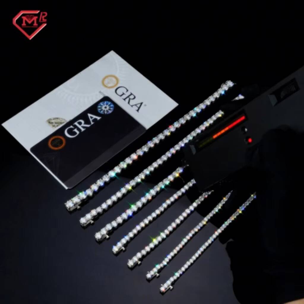 3mm 4mm 5mm 6mm Tennis Bracelet 925 Silver Iced Out Men Women Moissanite Chain Tennis Bracelets