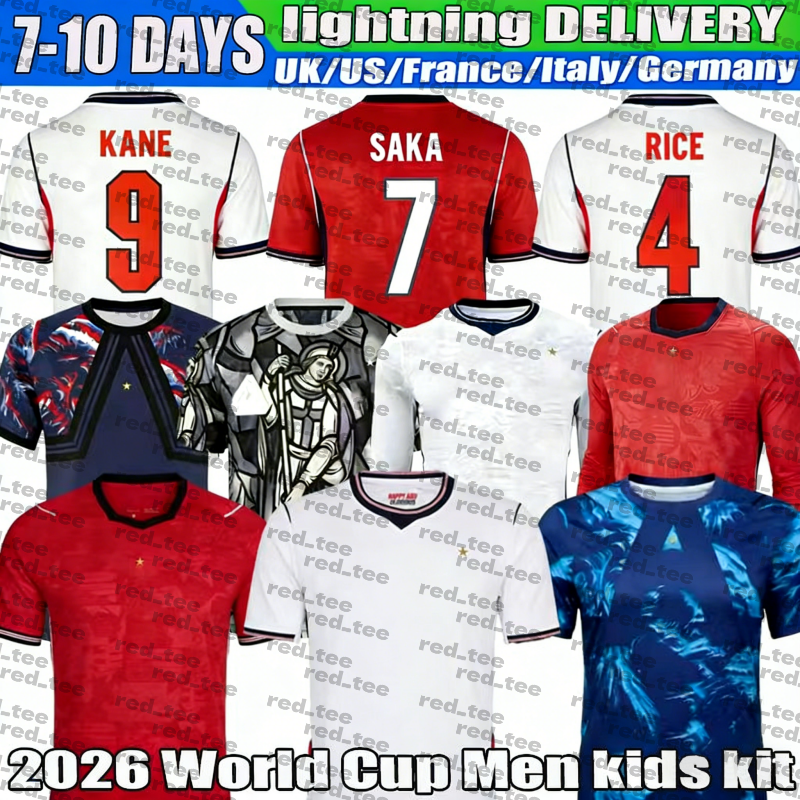 england football shirt 26 27 Palace World Cup Kit KANE Soccer Jersey SAKA PALMER RICE FODEN kids Women Goalkeeper England world cup 2026 football kit shorts