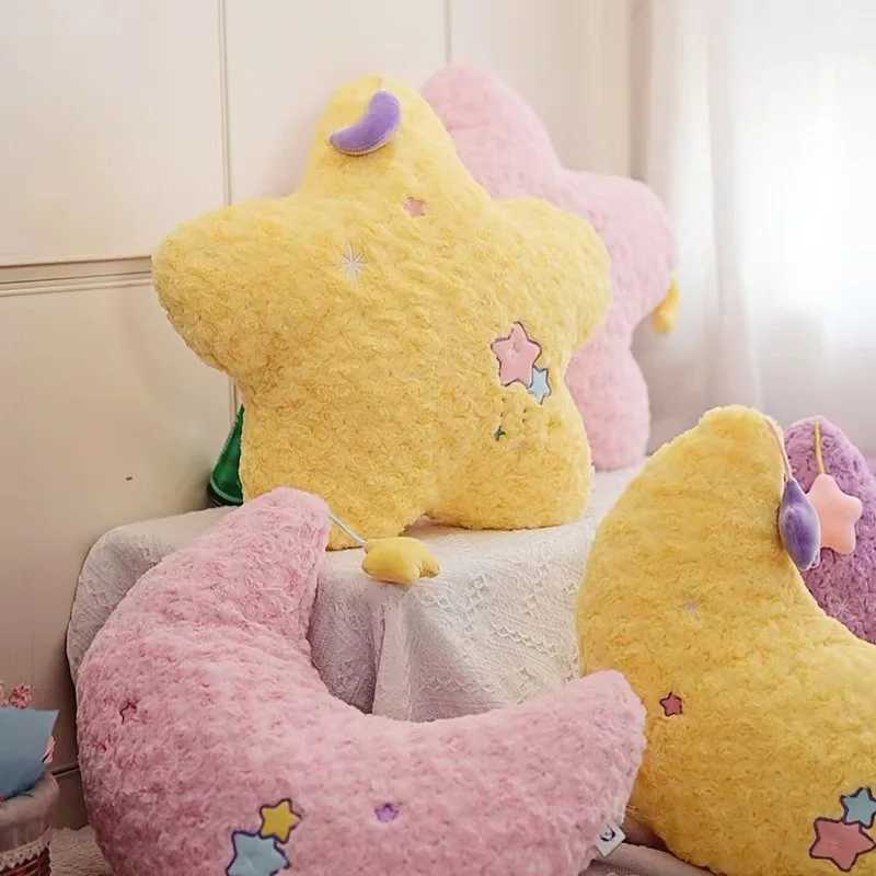 Plush Back Cushion Moon Star Shaped Pillows 45CM PP Cotton Friend Girls Gifts Room Chair Decor Seat Cushion Toy Pillow H260323