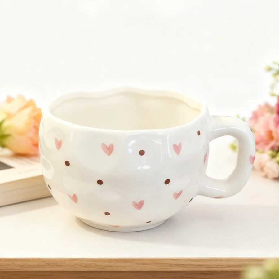 Ceramic cup Coffee cup Water cup Mug Tea cup CupColor glaze Spoon Customizable option Parent-child For water Family H260323