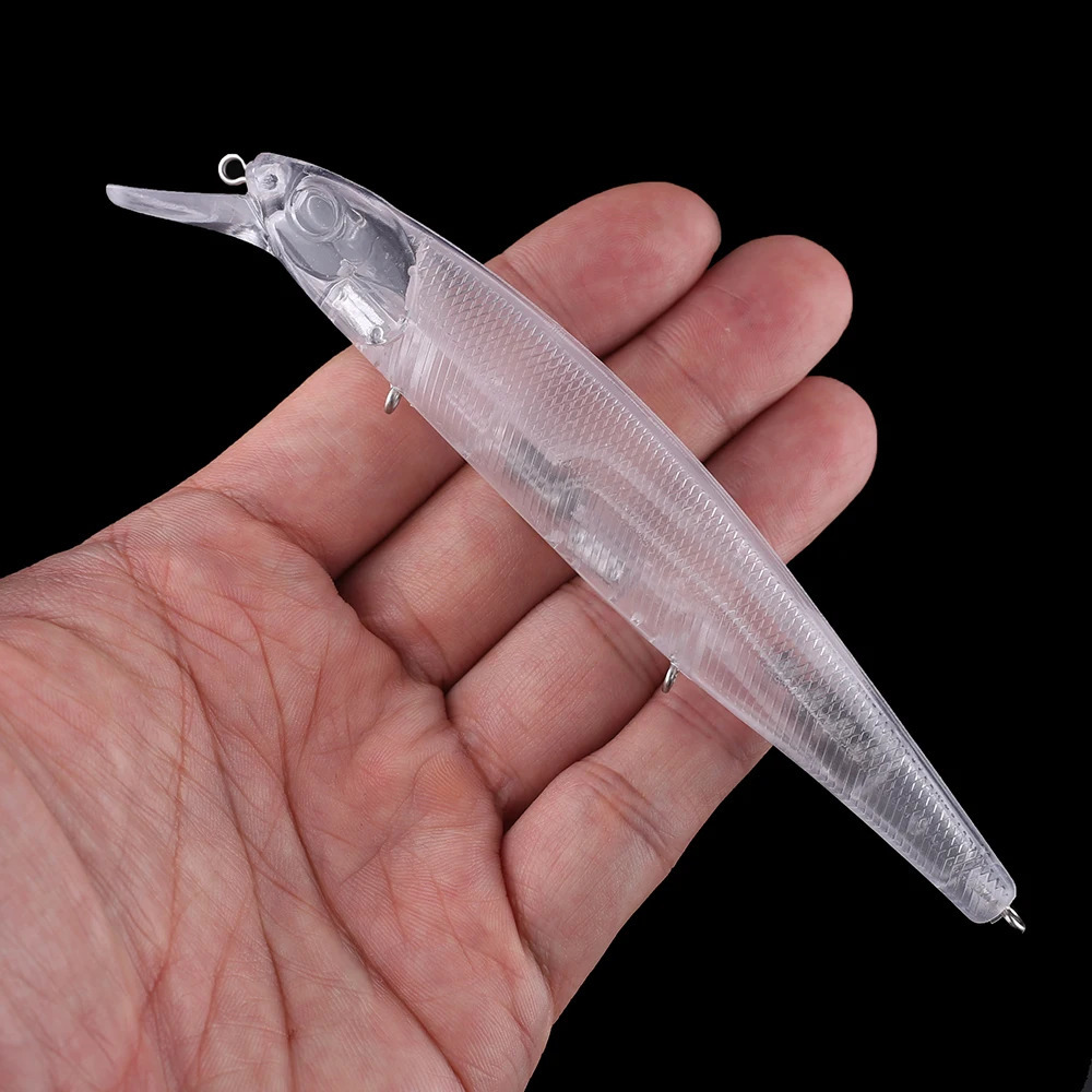 ChansHuang 20PCS Unpainted Blanks Bait 14cm/21g Transparent Floating Rattles Minnow DIY Handmade Artificial Fishing Lure Tackle 260323