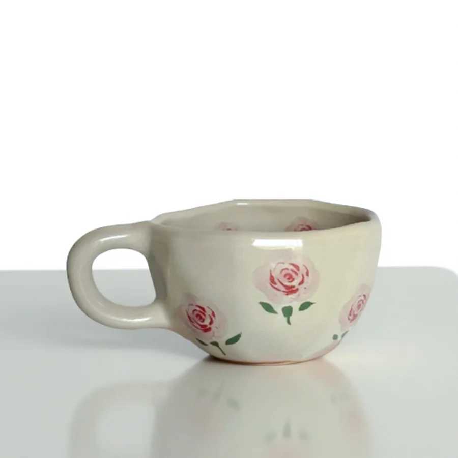 Ceramic cup Coffee cup Water cup Mug Tea cup Cup Cartoon Kids Minimalist Nordic style For brewing tea With handle Engraving avai H260323