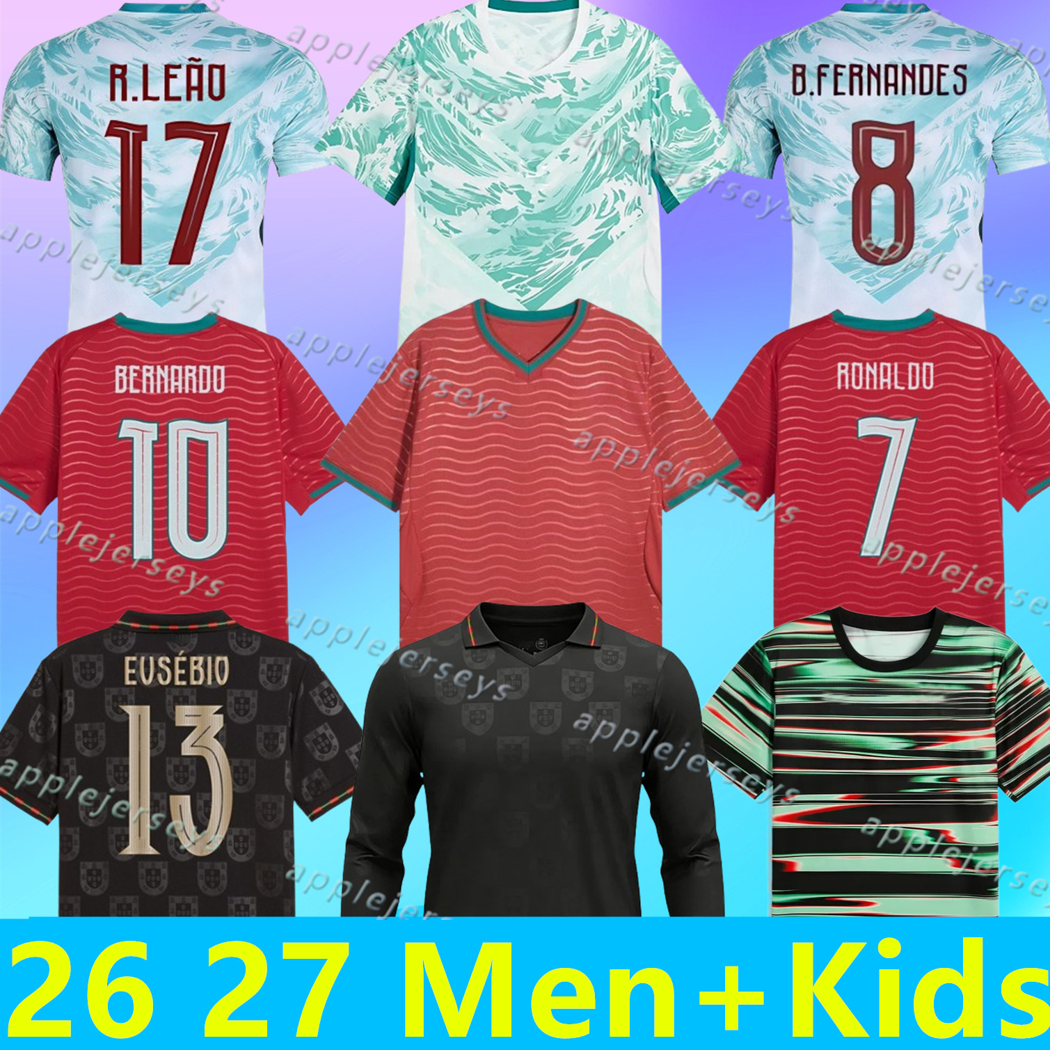 2026 2027 soccer Portuguesa RoNalDo Jerseys JOAO FELIX BERNARDO B. FERNANDES JOAO NEVES PEPE NETO G. RAMOS VITINHA N. MENDES Portugal football shirts Team Men Kids kits