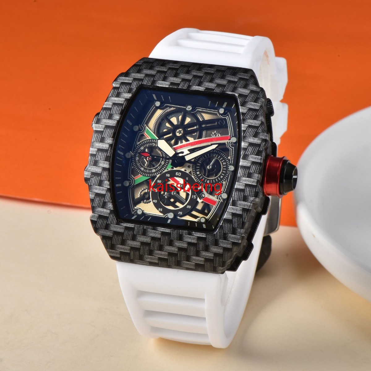Orologio Da Uomo Alla Moda Casual Europeo E Americano A Forma Di Barile Di Fama Mondiale LAW-image